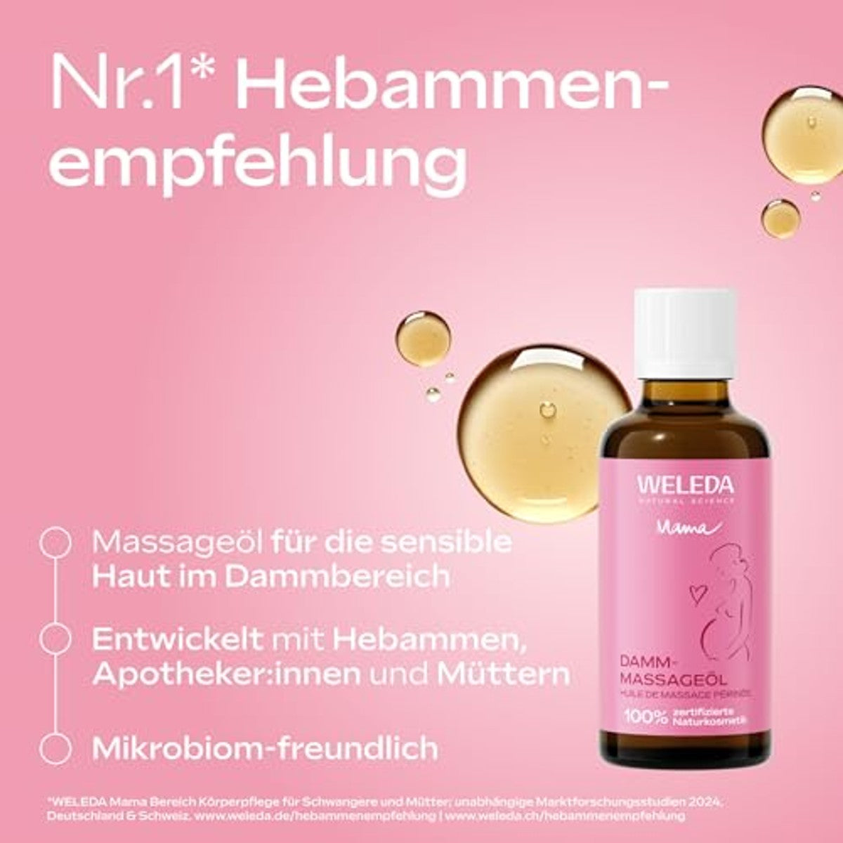 Weleda Mama Perineum Massageolie 50 ml Zwangerschap - 3-pack
