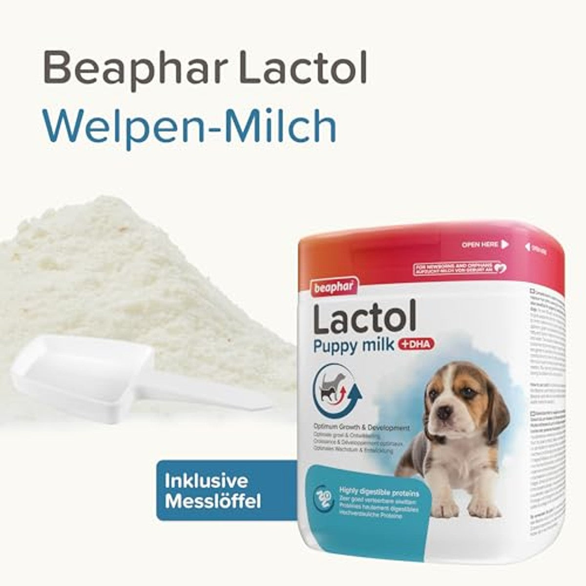 Beaphar Lactol Opfokmelk voor Hondenpuppy's 500 g - 3-pack