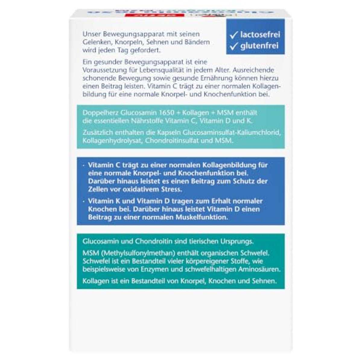 Doppelherz Glucosamine 1650 + collageen + MSM + vitamine C – Doppelherz