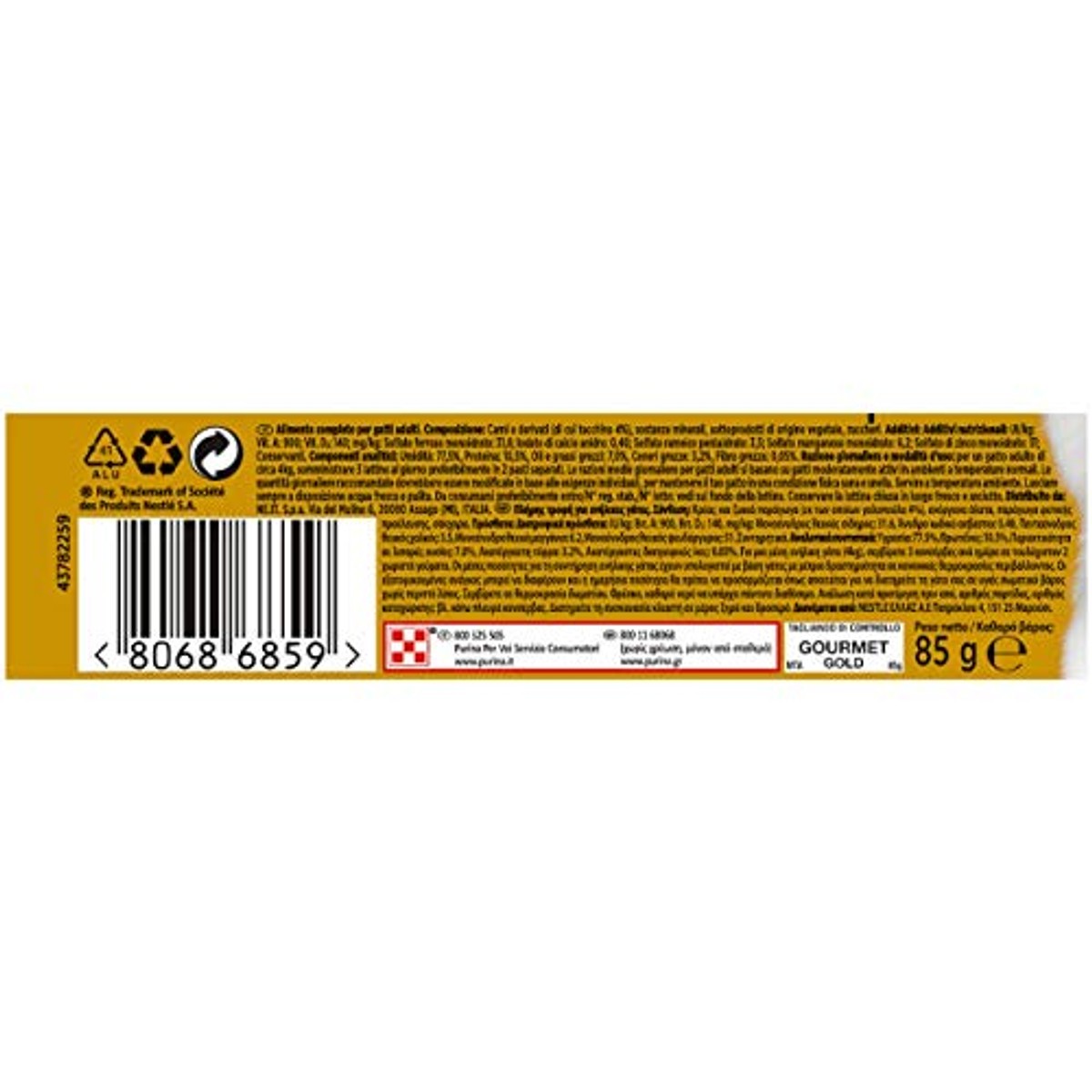 Purina Gourmet Gold Vocht Kattenmousse met kalkoen, 24 blikjes à 85 g, 24 x 85 g – Gourmet