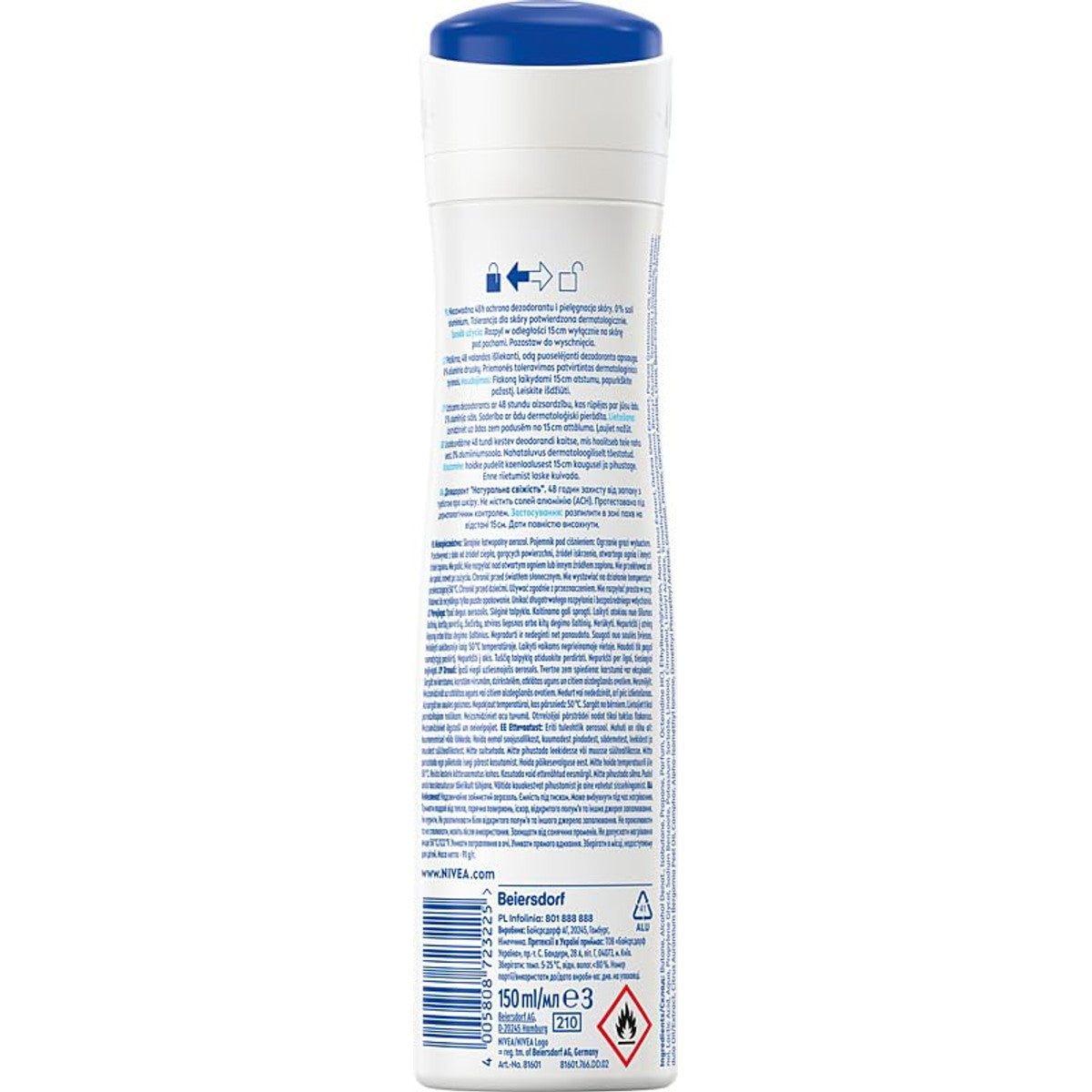 NIVEA Deodorant Fresh Natural Spray 6 x 150 ml - Voordeelverpakking