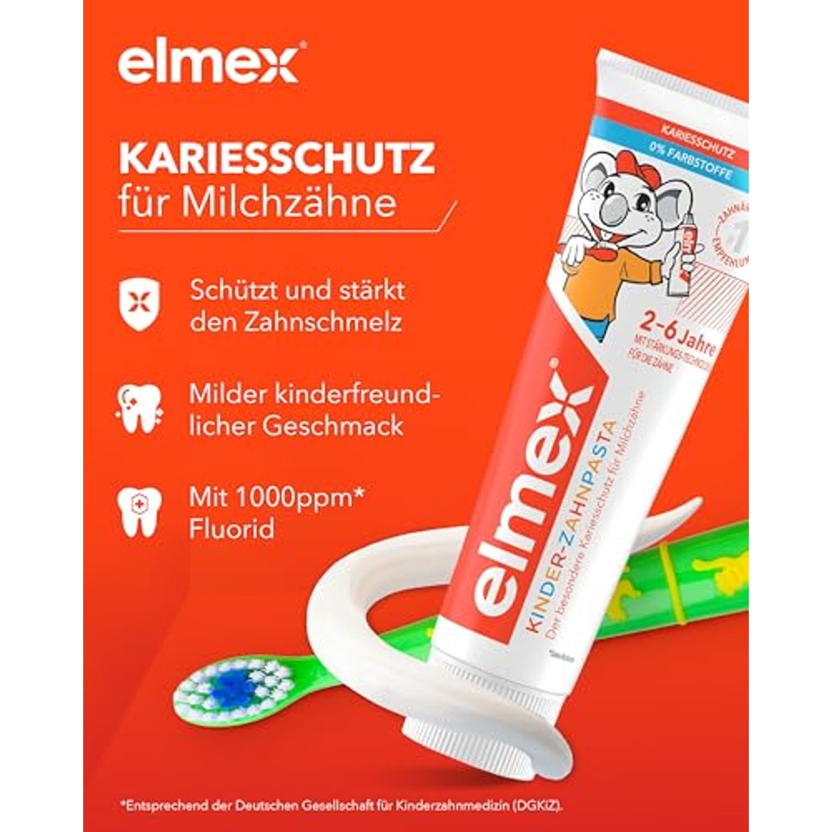 ELMEX Kindertandpasta (als gel), 0-6 jaar 6 x 50 ml - Voordeelverpakking
