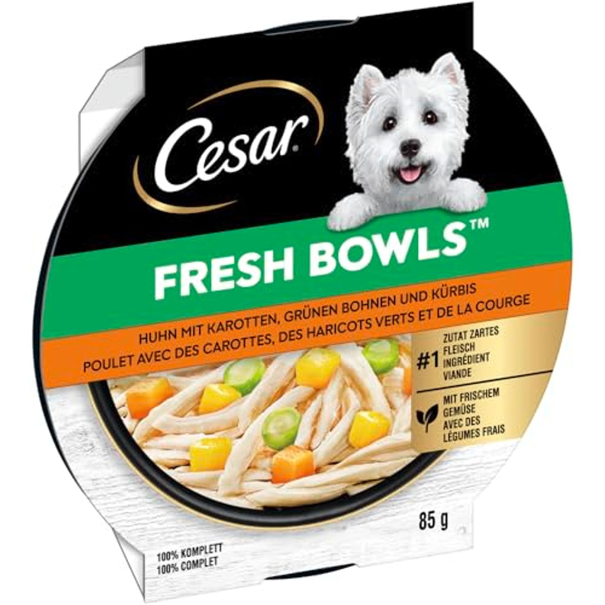 Cesar Schaal hondenvoer kip 2 x 5 x 85 g - 6-pack