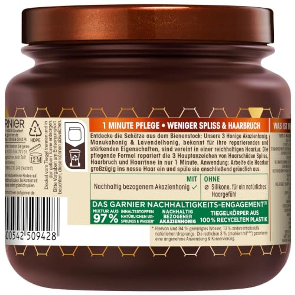 Garnier Echte Schatten Reparerende Haarkuur 1 Minuut 6 x 340 ml - Voordeelverpakking