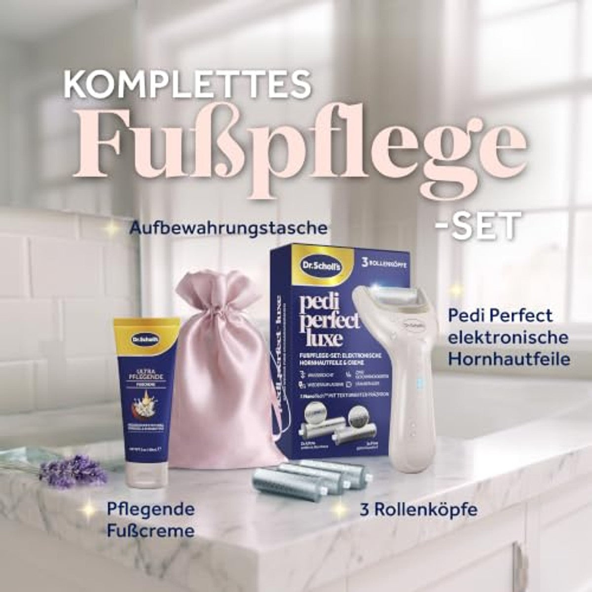 Dr. Scholl's Pedi Perfect Luxe eeltverwijderaar met crème 6 x 60 ml - Voordeelverpakking