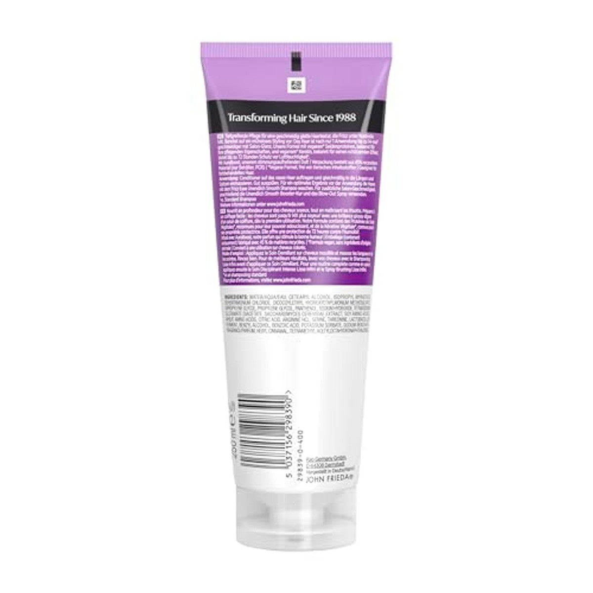 John Frieda Frizz Ease Unendlich Smooth Conditioner - Inhoud: 250 ml - Haartype: middeldik tot dik - Geschikt voor gekleurd haar – John Frieda