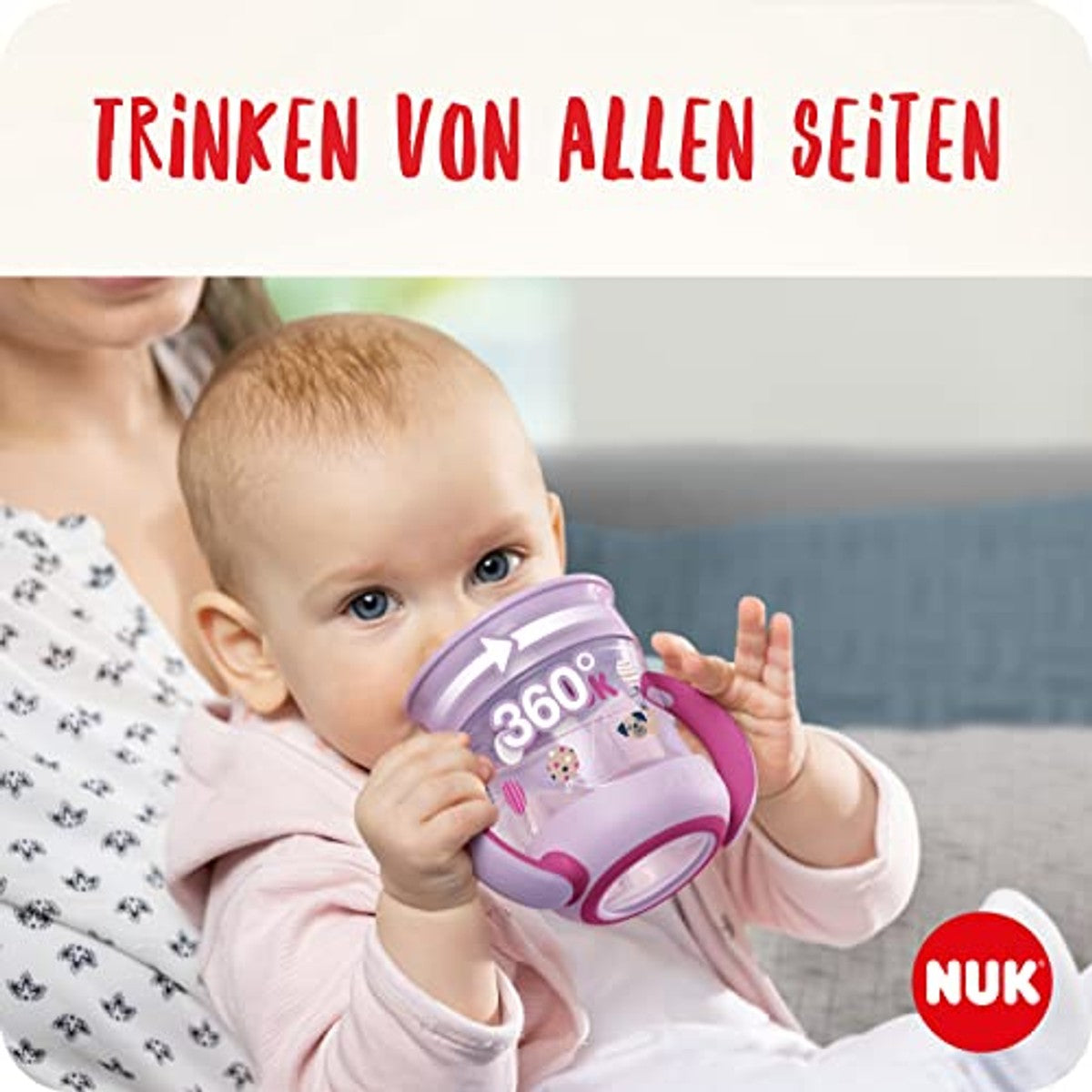 NUK Mini Magic Cup Night drinkbeker roze 3 x 160 ml - Voordeelverpakking