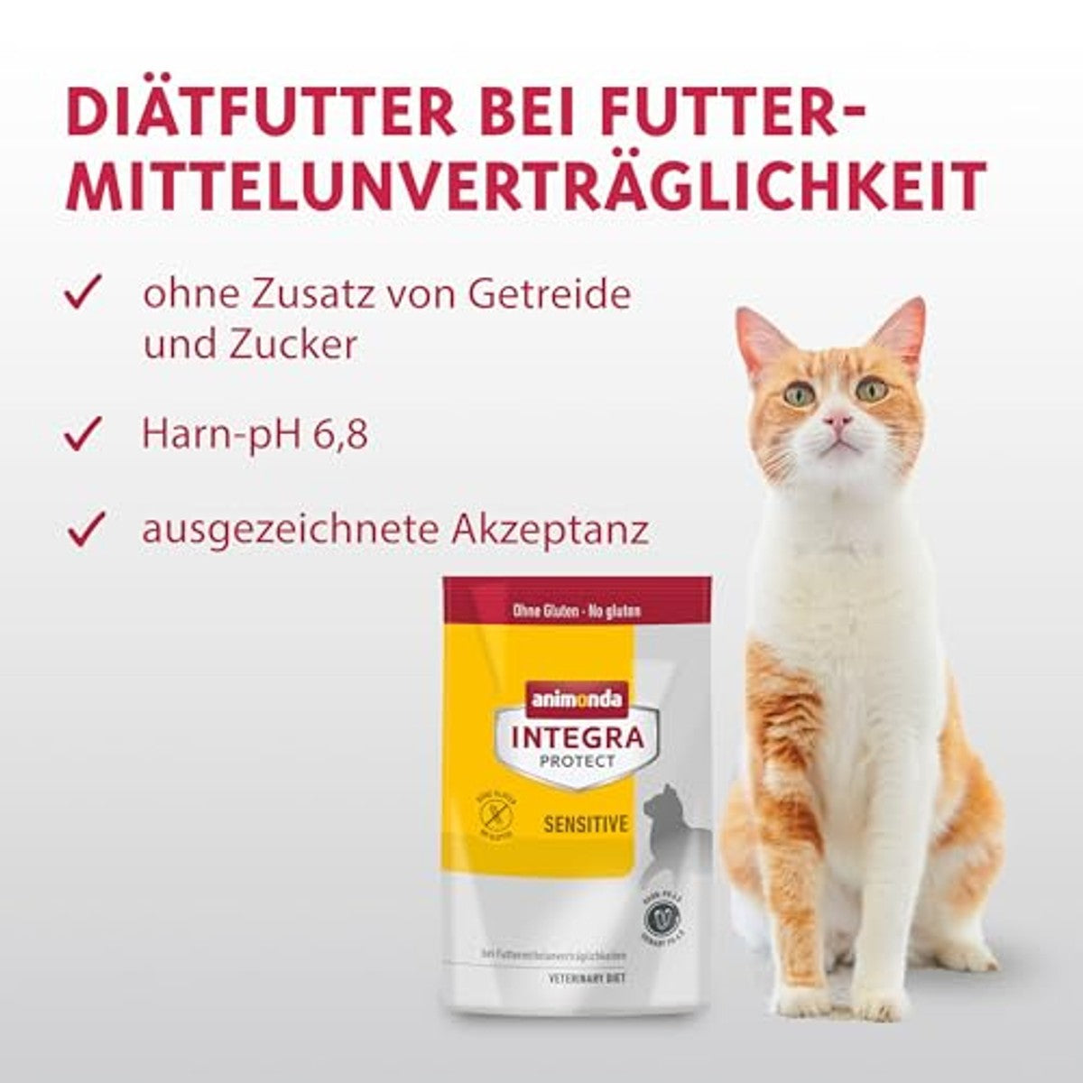 animonda INTEGRA PROTECT Sensitive (1 x 1200 g), kattenvoer voor voedselallergie, gevoelig kattenvoer bij allergieën, droogvoer voor katten zonder granen – Animonda Integra Protect