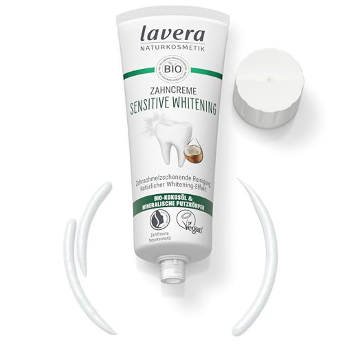 lavera Tandpasta Sensitive Whitening 6 x 75 ml - Voordeelverpakking