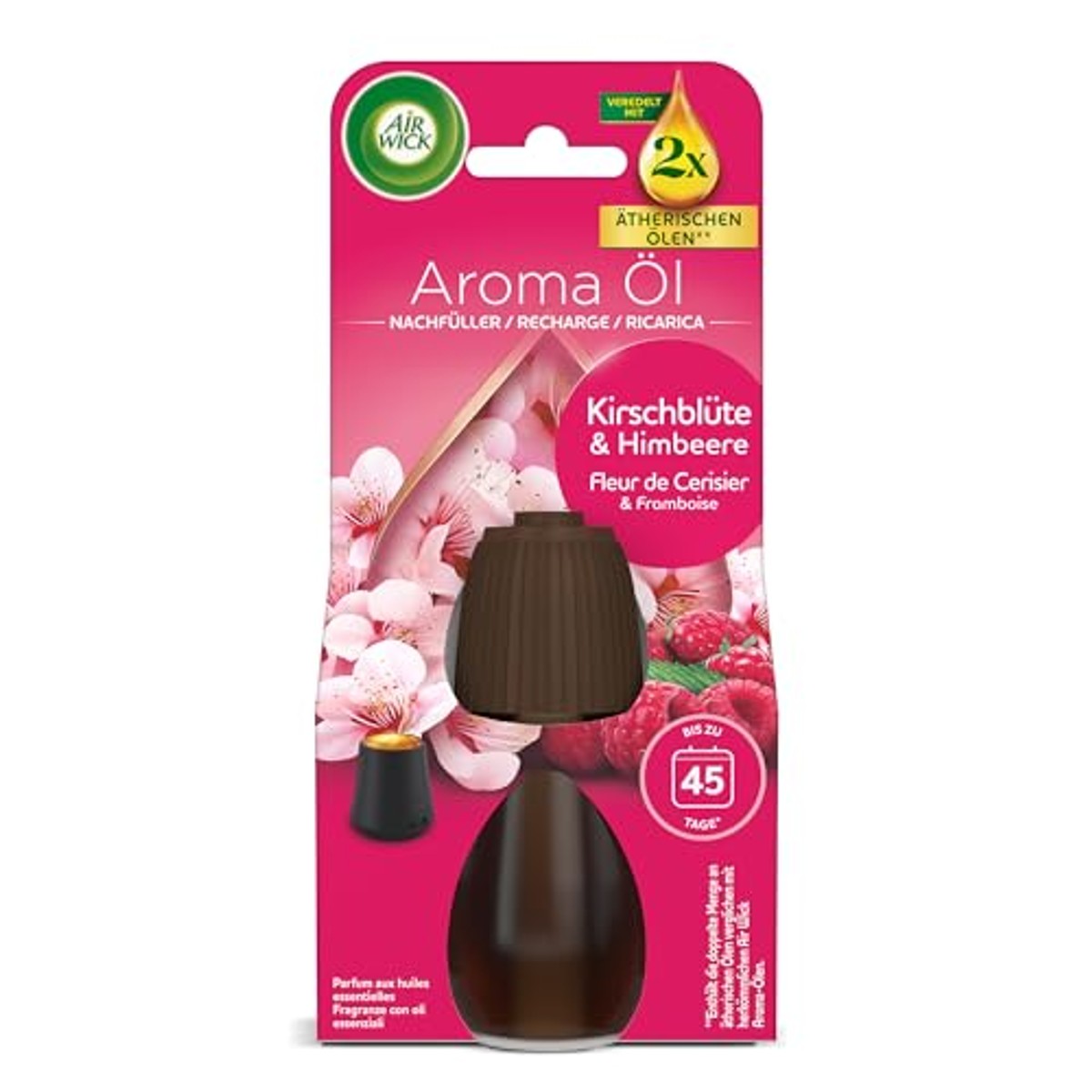Air Wick Aroma-olie navulling Kersenbloesem Framboos 6 x 20 ml – Air Wick