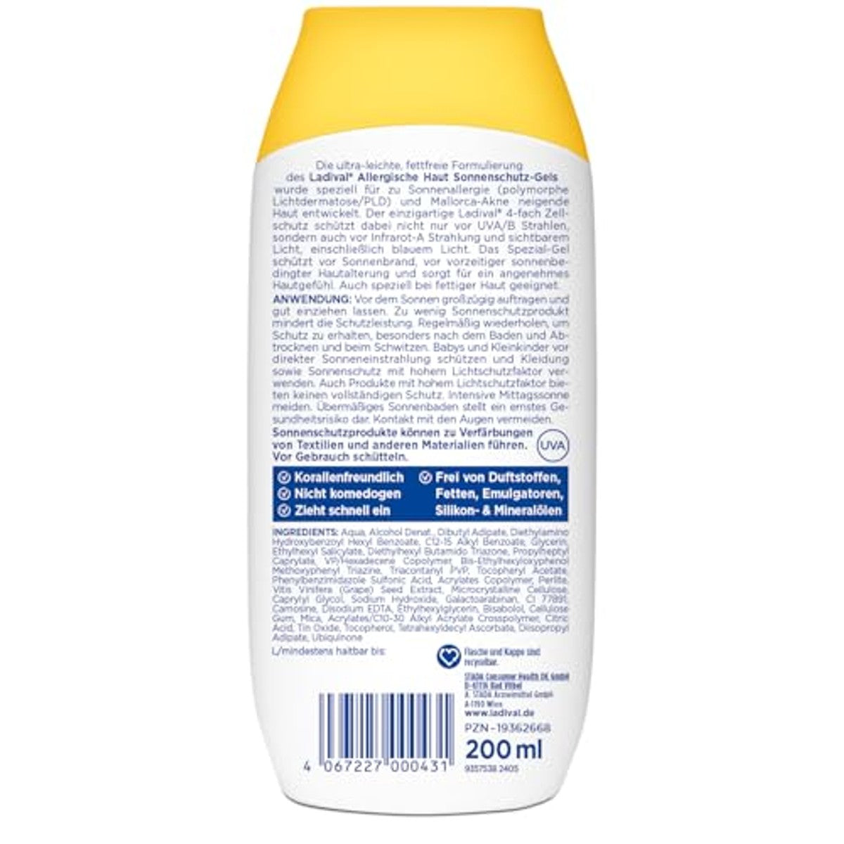 Ladival Zonweringsgel SPF 50+ voor allergische huid 6 x 200 ml - Voordeelverpakking