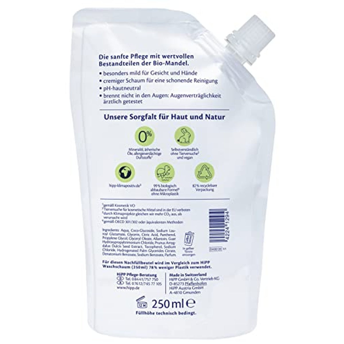 HiPP Babysanft Wasschuim navulling 6-pack (6 x 250 ml) – foto 3