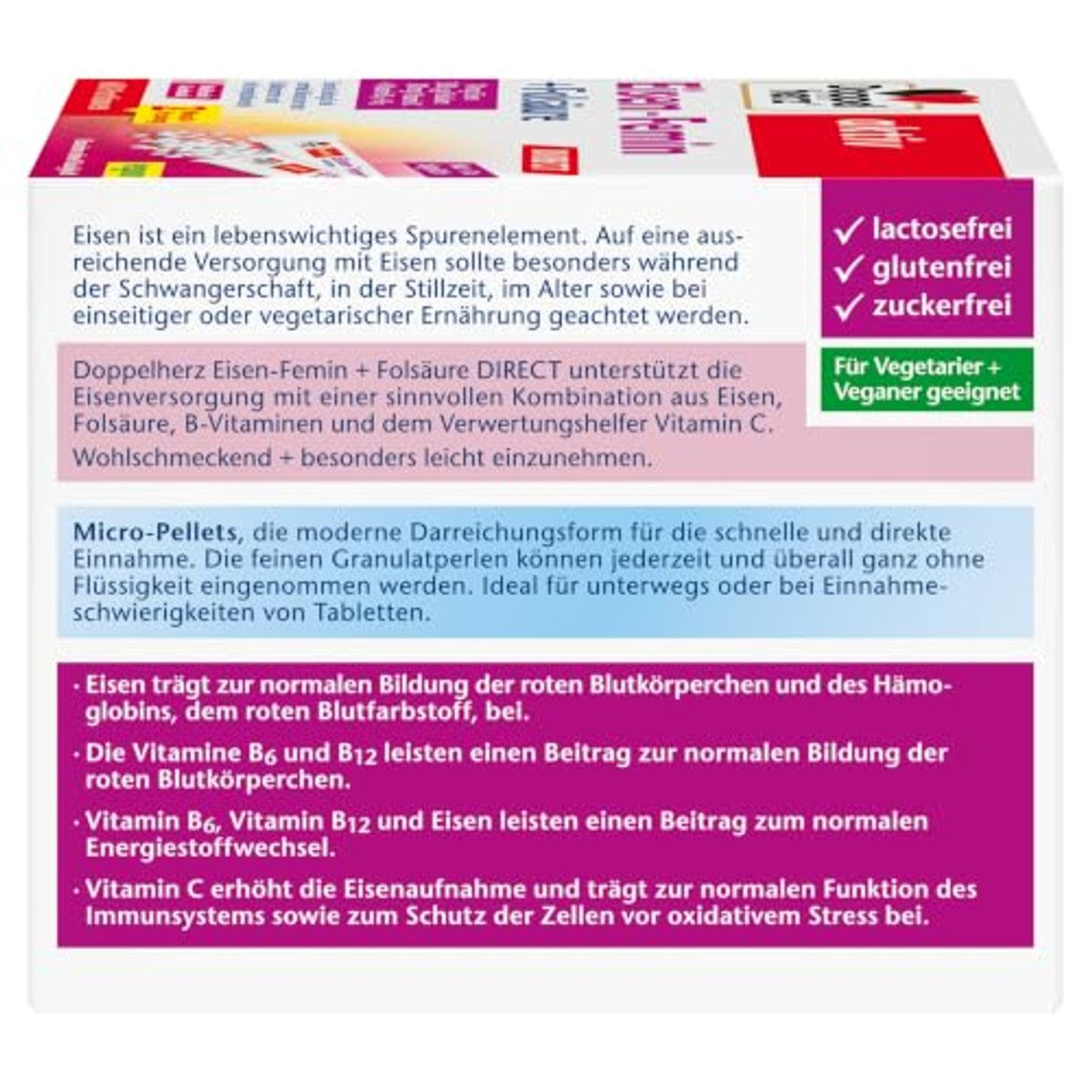 Doppelherz Eisen-Femin Direct met Bosvruchtensmaak 60 Porties - 6-pack