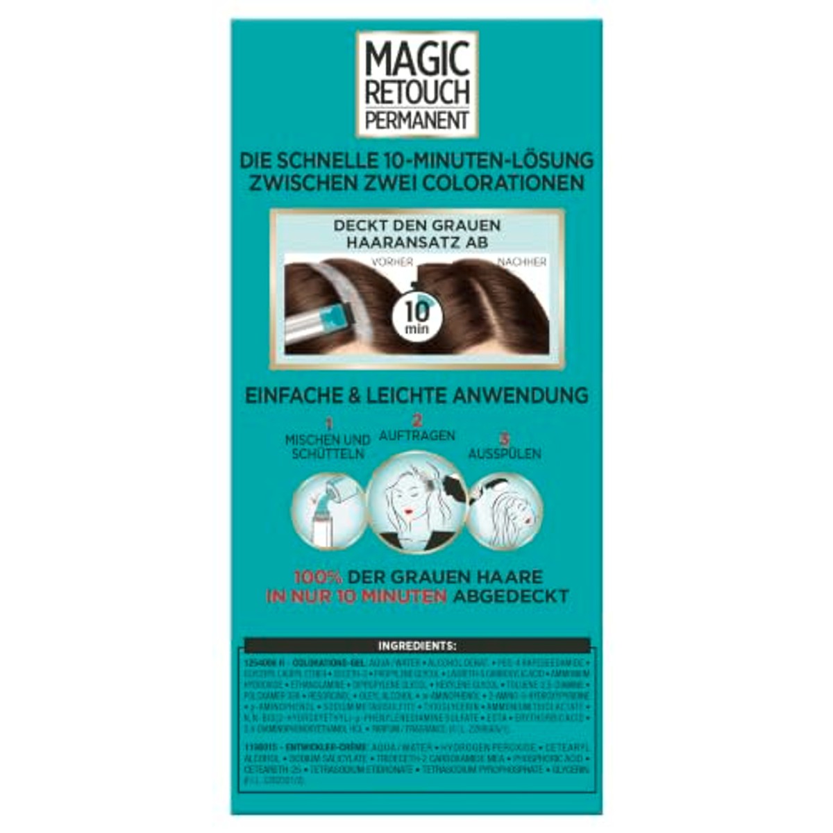 L'Oréal Paris Magic Retouch Permanent nr. 4 donkerbruin - 3-pack