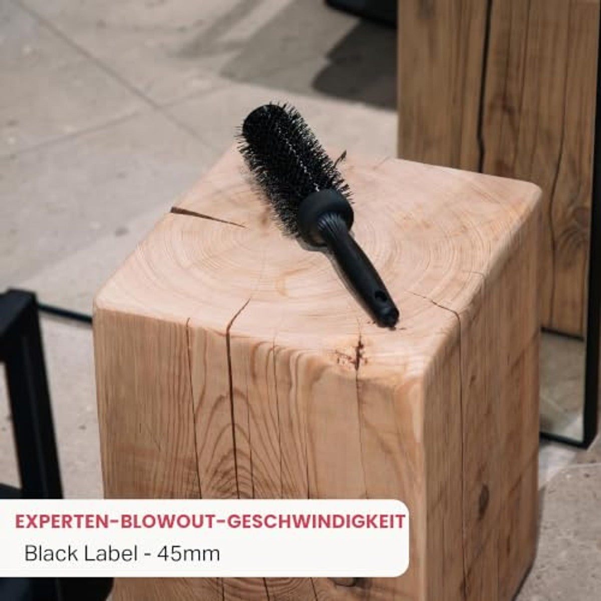 Olivia Garden Expert Blowout Speed Black Label Ronde Borstel, Matzwart, 45 mm - 6-pack