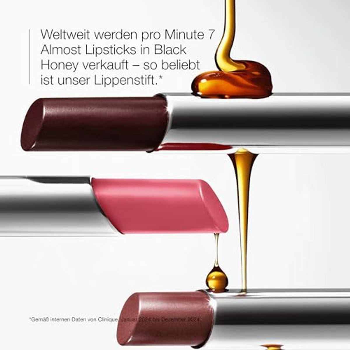 Huishoudvoordeel Clinique Almost Lipstick Black Honey, Pink Honey & Nude Honey - 3 stuks
