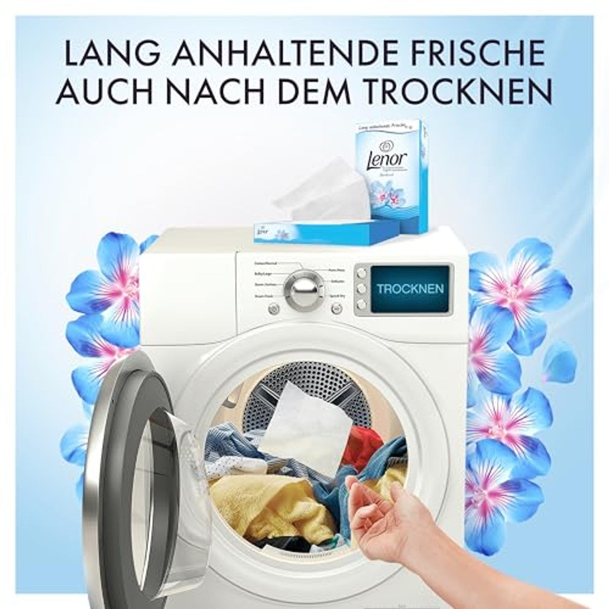 Lenor Droogdoekjes April fris 6 x 34 stuks - Voordeelverpakking