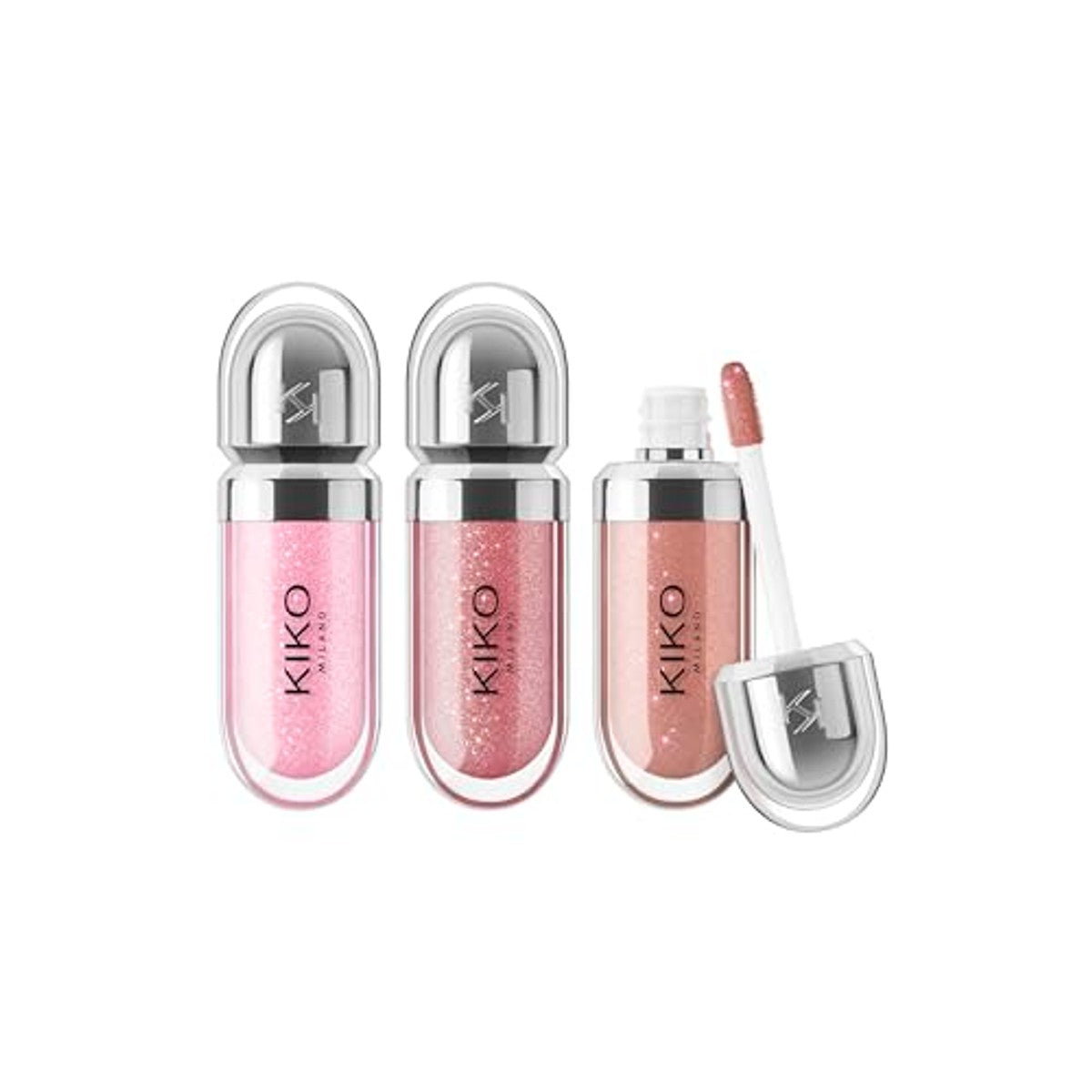 Kiko Milano Glossy Lip Set Mini Lippenset 3 Mini-Lipgloss met 3D-Effect - 6-pack