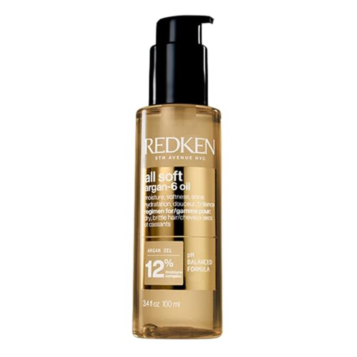 Redken All Soft Argan-6 Olie voor Droog en Broos Haar 100 ml - 6-pack