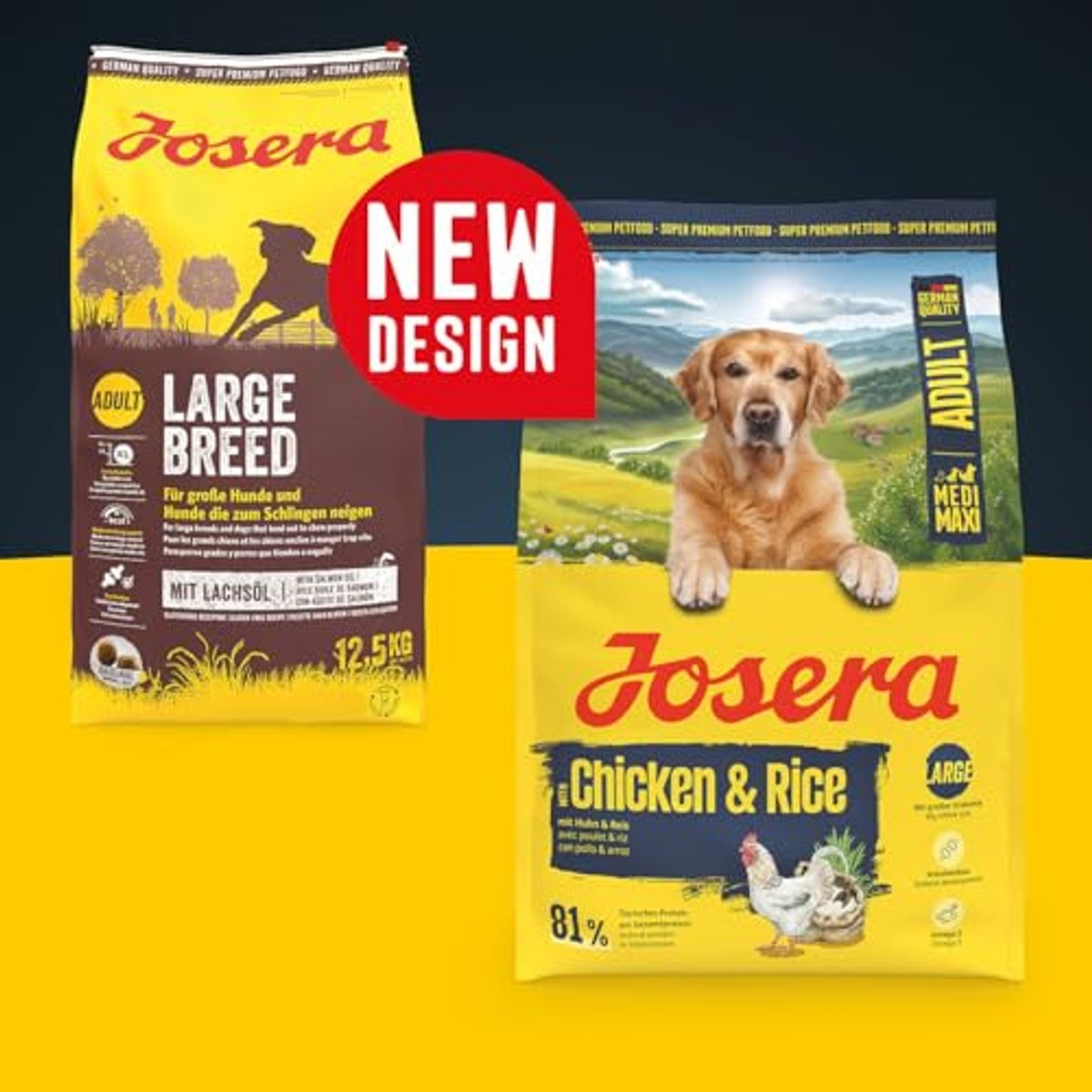 JOSERA Kip en rijst (12,5 kg) | droogvoer voor grote volwassen honden – Josera