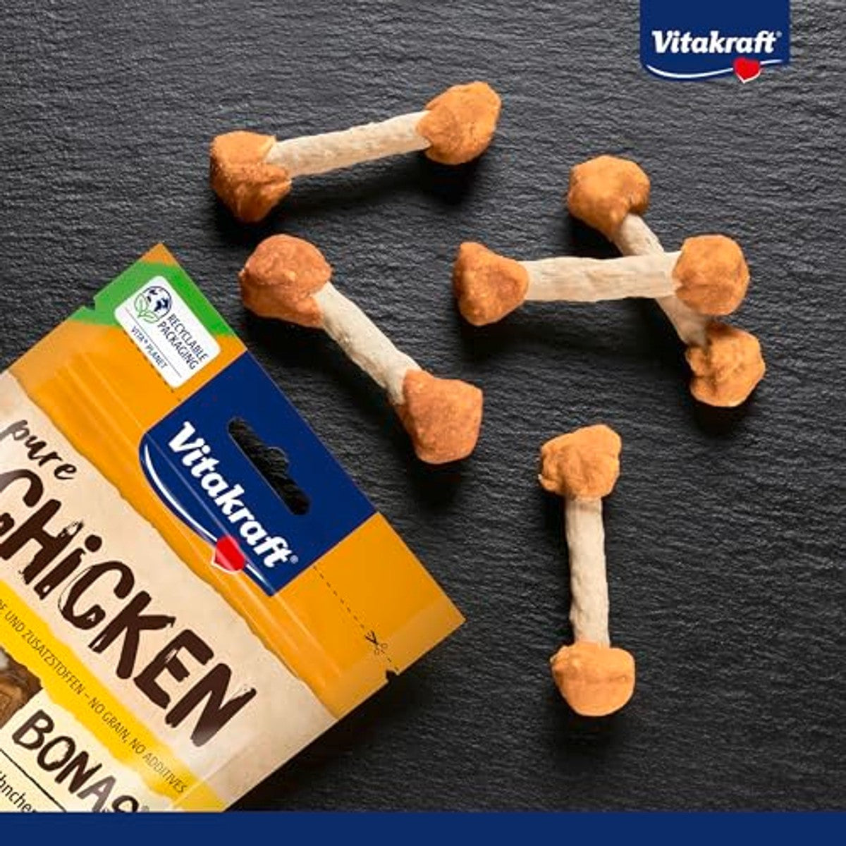 Vitakraft Pure Chicken Bonas hondensnack kip 7 x 80 g - 3-pack