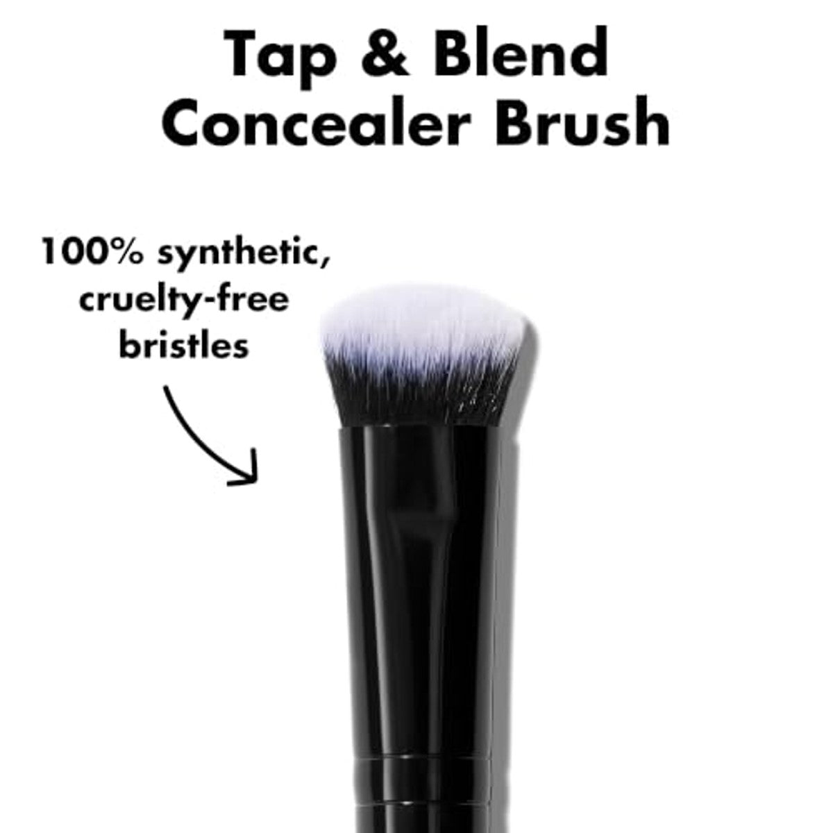 e.l.f. Tap & Blend Concealerkwast, dekt onzuiverheden en pigmentvlekken af en zorgt dankzij de precisiepunt voor een vlekkeloze airbrush-afwerking, synthetisch, veganistisch en dierproefvrij – e.l.f.