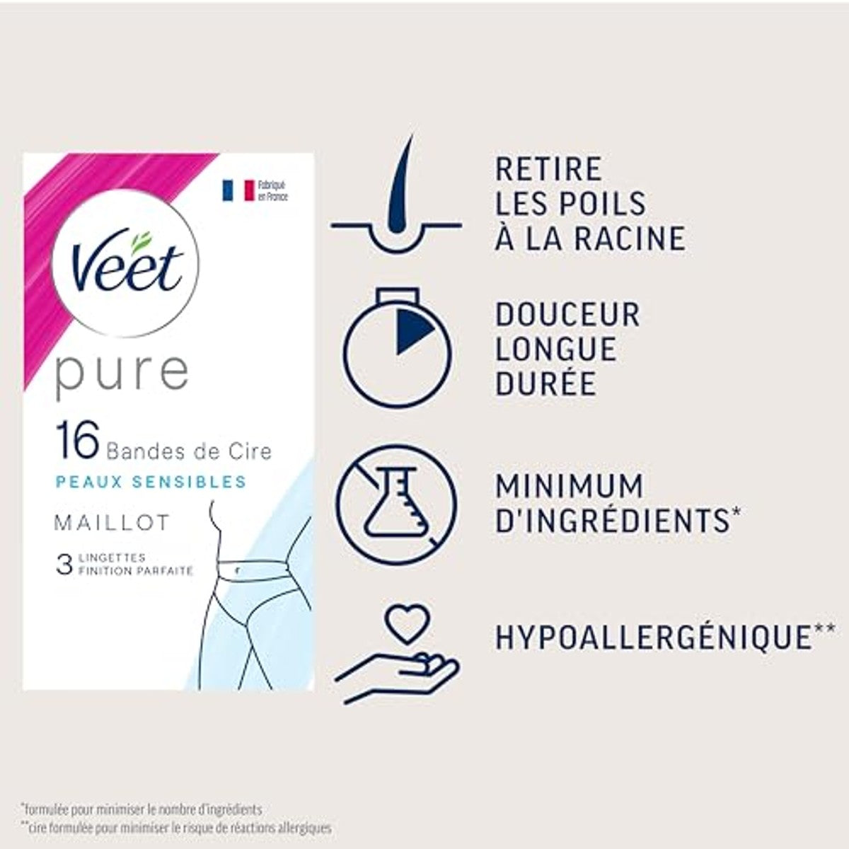 Veet Pure koude wasstrips gevoelige huid 16 strips – Veet