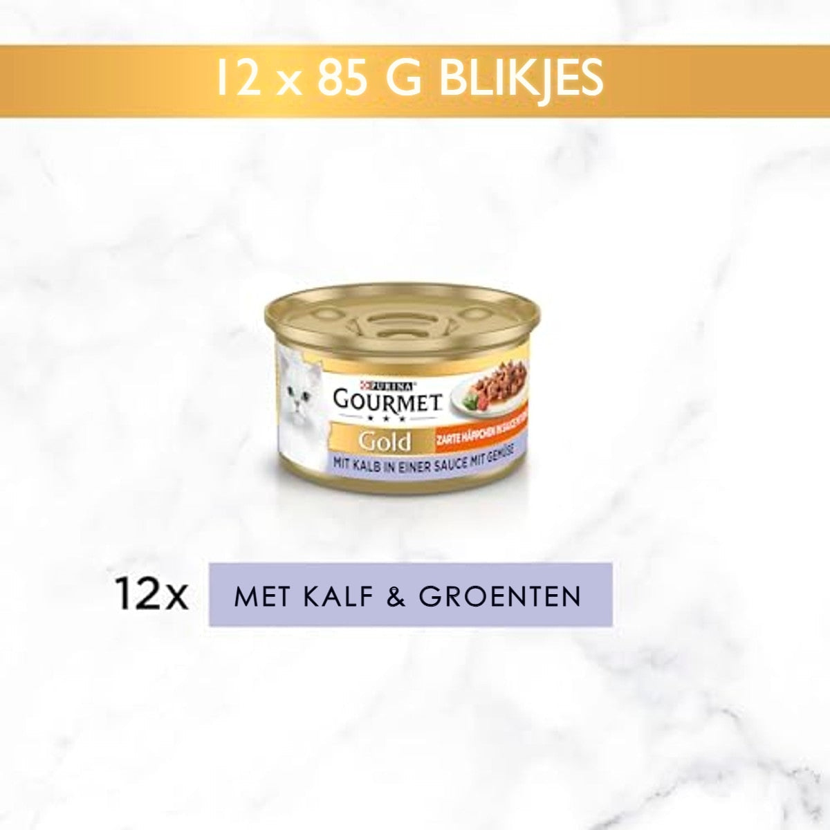 Purina Gourmet Gold natvoer kattenvoer kalf en groenten 12 x 85 g - 6-pack – foto 3