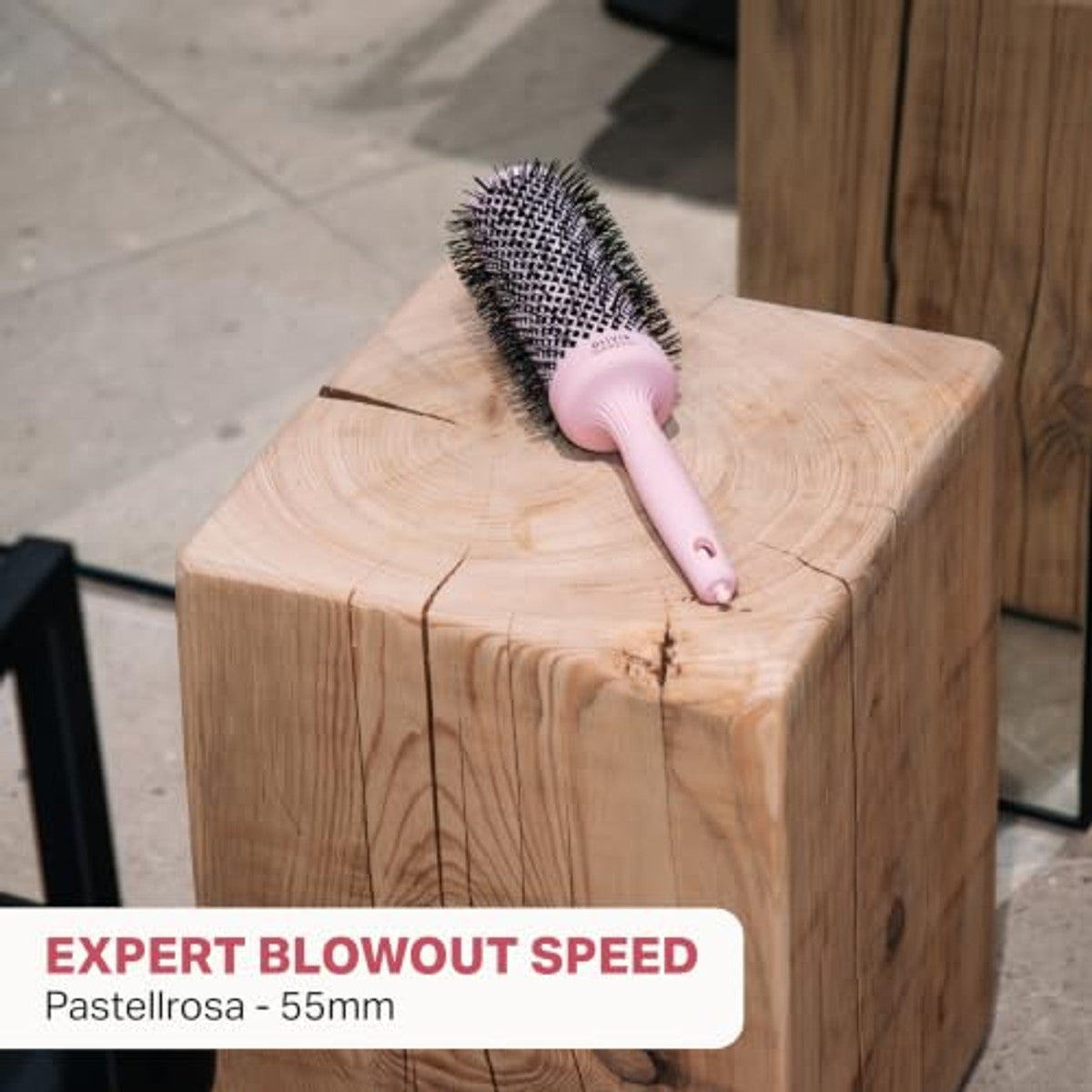 Olivia Garden Expert Blowout Speed Ronde Borstel, Pastelroze, 55 mm - 6-pack