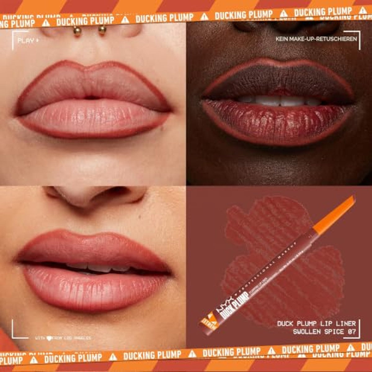 NYX PROFESSIONAL MAKEUP Duck Plump Lip Liner 07 Swollen Spice - 6 stuks