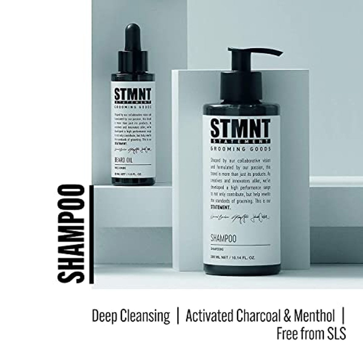STMNT Shampoo met Actieve Kool en Menthol - 3-pack