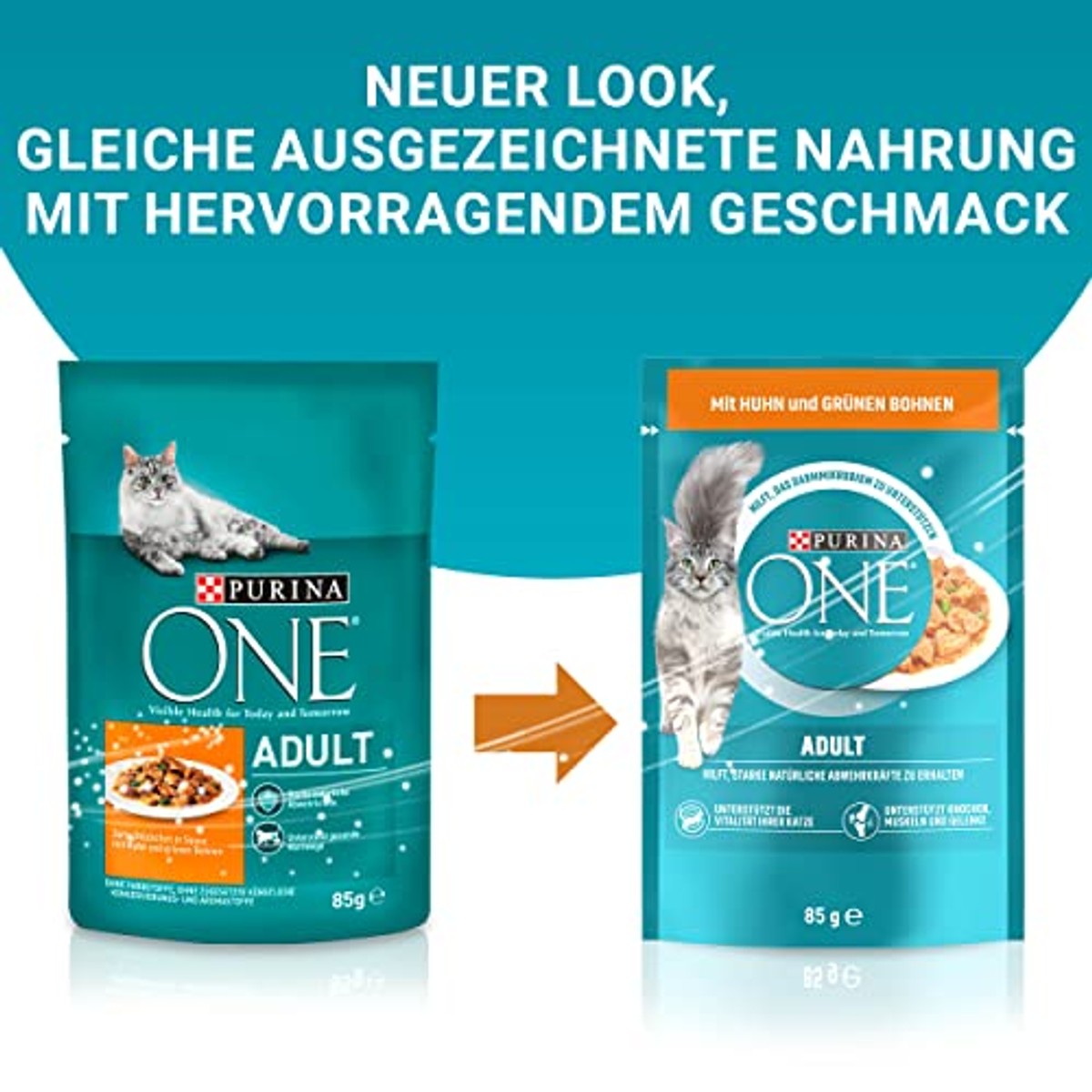 Purina One Volwassene natvoer kattenvoer kip 26 x 85 g - 6-pack