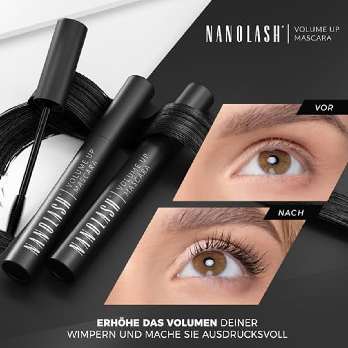 Nanolash Volume Up Mascara 10 ml - 3-pack