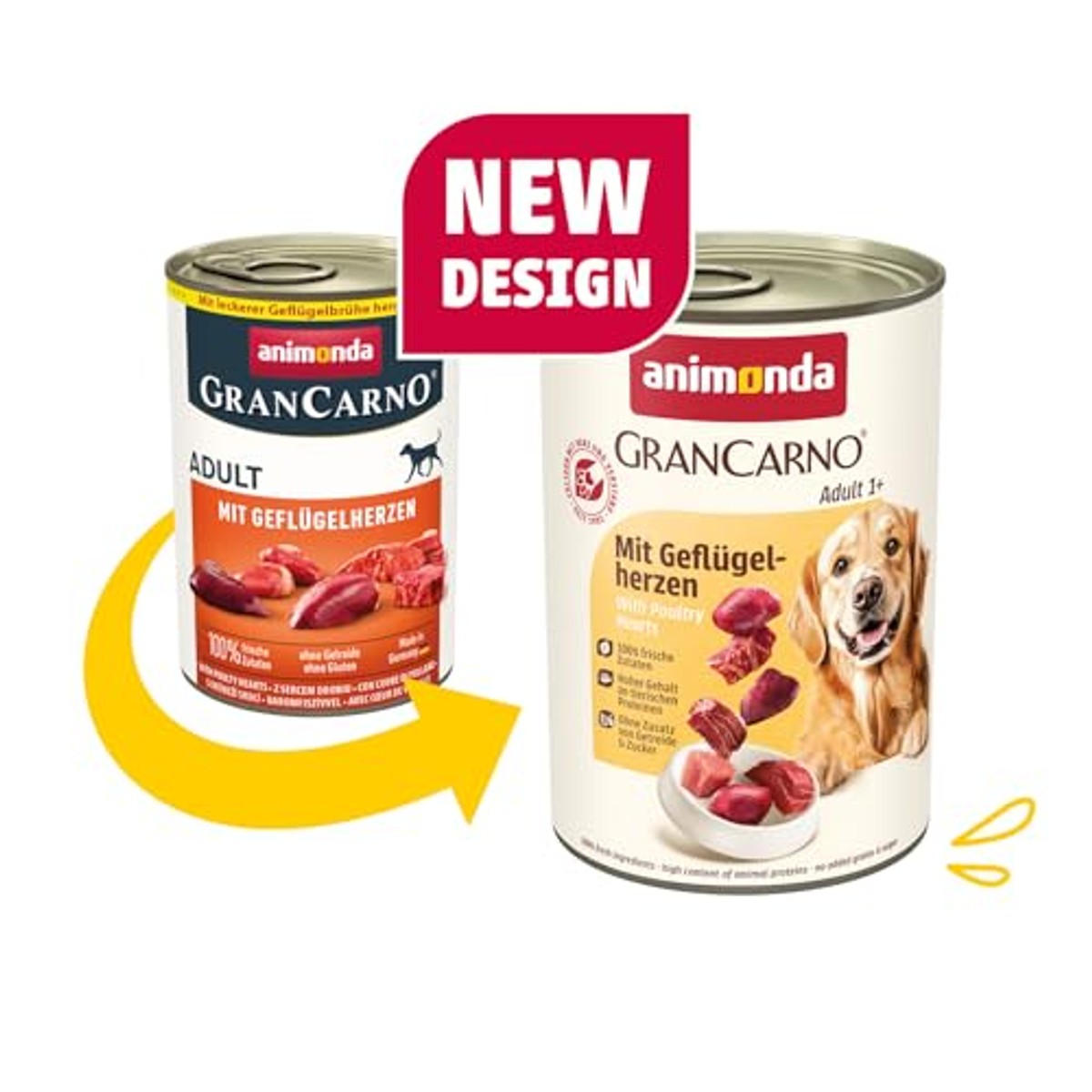 Animonda Grancarno Adult natvoer hondenvoer gevogelte 6 x 400 g - 6-pack