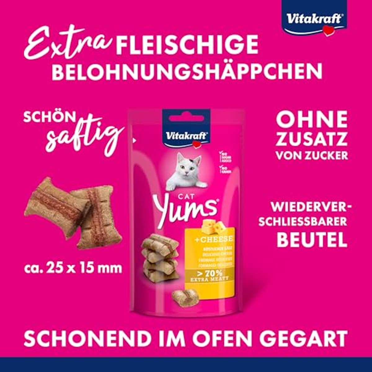 Vitakraft Cat Yums kattensnack kaas 40 g - 6-pack – foto 3