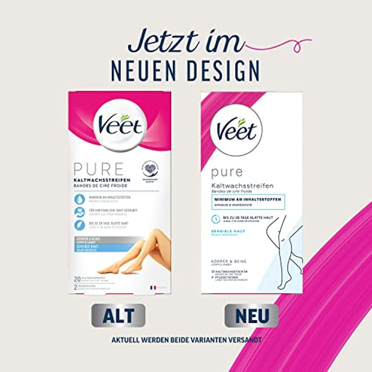 Veet Pure Koude Wasstrips Gevoelige Huid 20 toepassingen – Veet