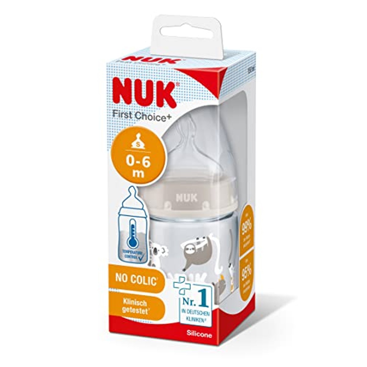 NUK First Choice+ Babyfles Safari 0-6 maanden 150 ml - 4 stuks – NUK