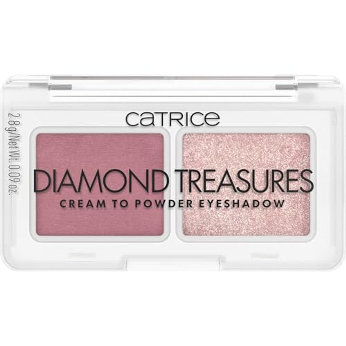 Catrice Diamond Treasures Cream to Powder Oogschaduw, nr. 020, roze, 2 roze tinten, langdurig, sterk gepigmenteerd, glinsterend, veganistisch, vrij van nanodeeltjes, zonder parfum, olievrij, per stuk | Oogschaduw, glanzende afwerking – Catrice Cosmetics