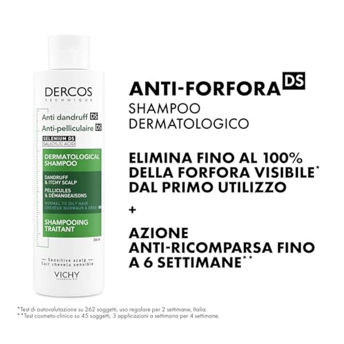Vichy Dercos Anti-Roos Shampoo voor Vette Hoofdhuid 200 ml - 3-pack