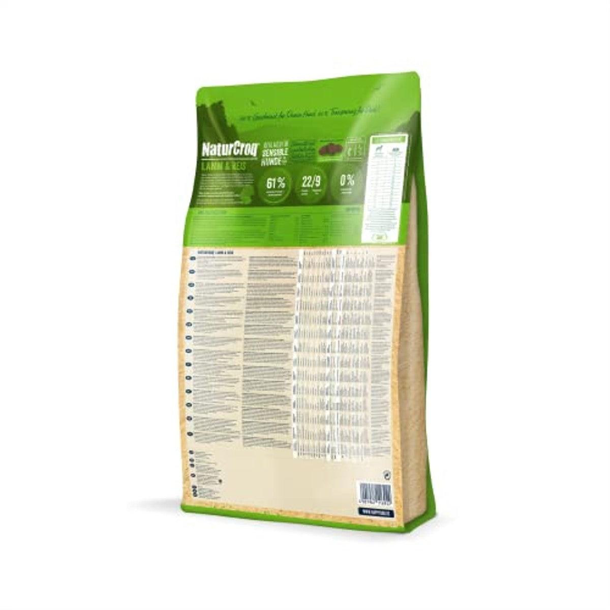 Happy Dog 60526 - NaturCroq lam & Rijst - droogvoer met inheemse kruiden voor volwassen honden - 15 kg inhoud – Happy Cat