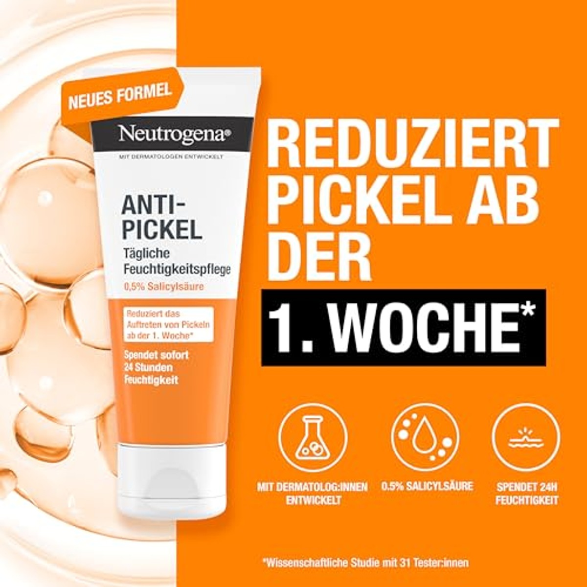 Neutrogena Anti-puistjes dagelijkse vochtverzorging 3 x 50 ml - Voordeelverpakking