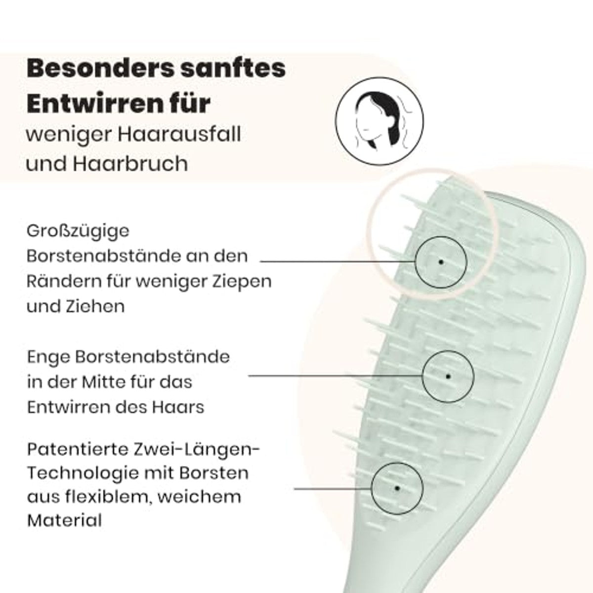Tangle Teezer Ultimate Detangler Haarborstel Eucalyptus - 3-pack