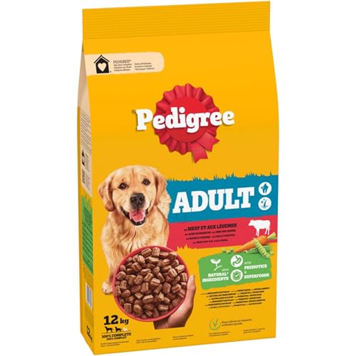 Pedigree Complete hondenvoer rundvlees en groenten 12 kg - 3-pack