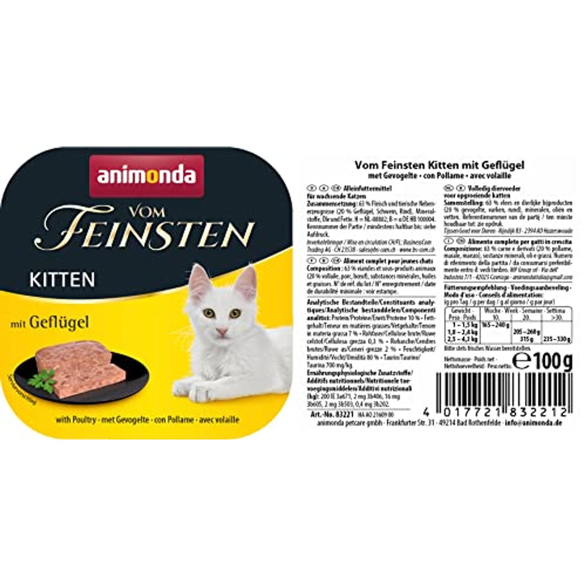 Animonda Vom Feinsten Kitten kattenvoer Gevogelte 32 x 100 g – foto 3