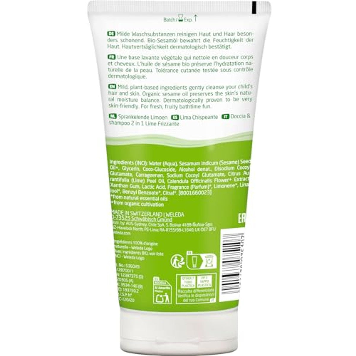 Weleda Bio Kids 2-in-1 Shower & Shampoo Limoen 150 ml