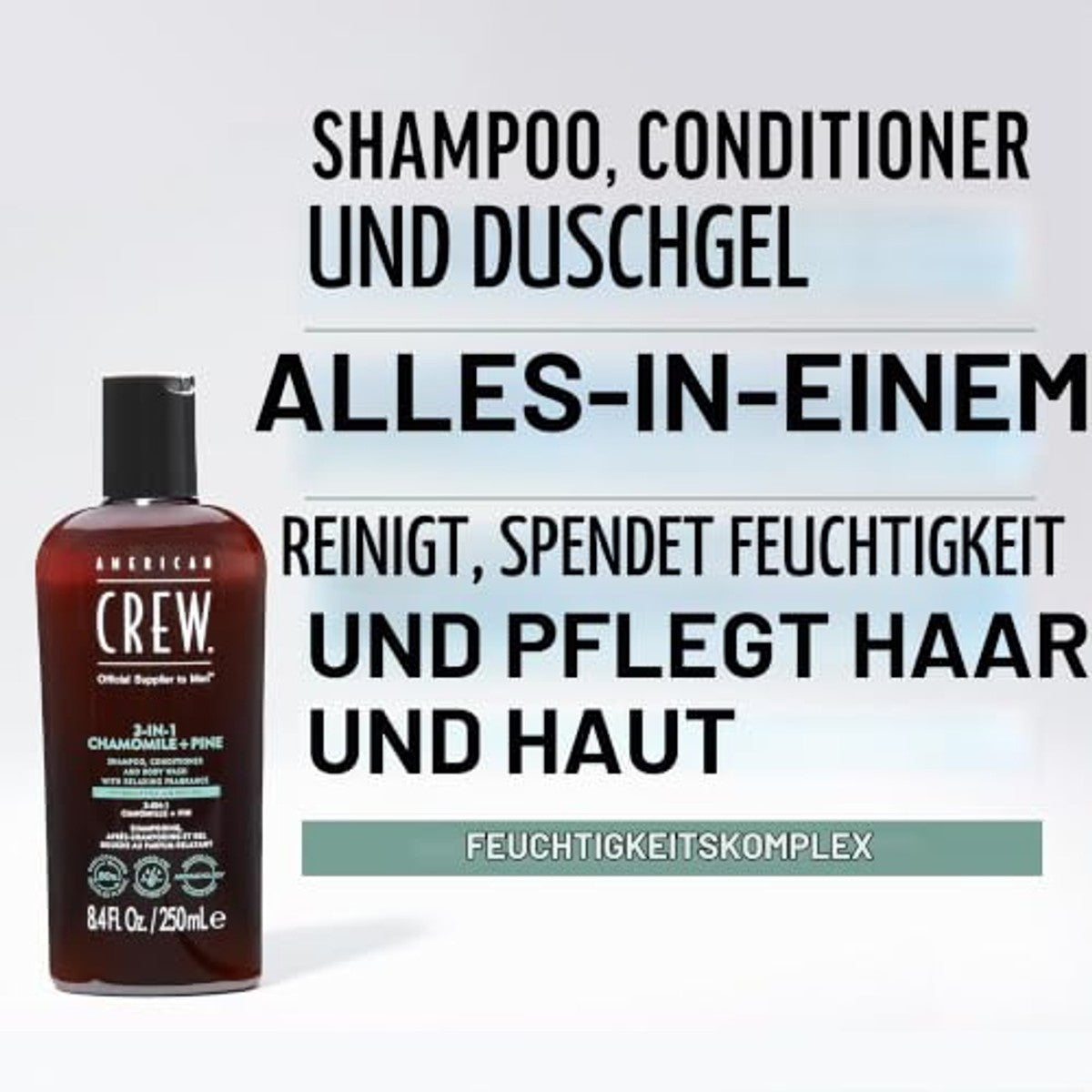 American Crew 3-in-1 Chamomile & Pine Shampoo & Douchegel 1000 ml - 6-pack