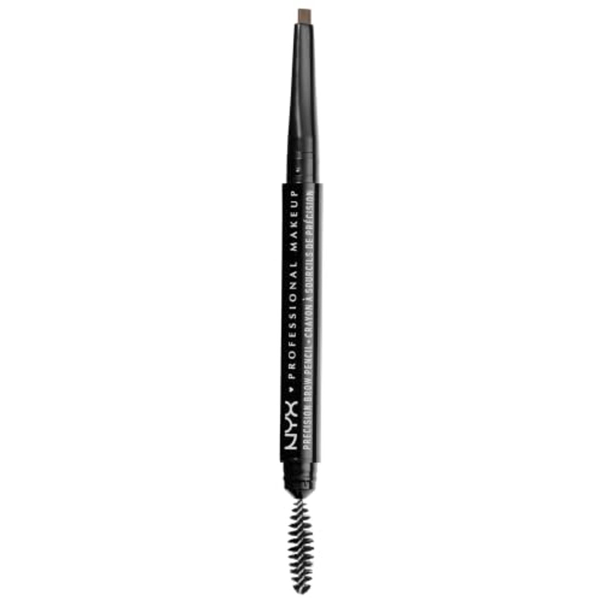 NYX Professional Makeup Precision Brow Pencil Wenkbrauwstift, dubbelzijdig met platte wenkbrauwstift en borstel, veganistische formule, kleur: espresso – NYX PROFESSIONAL MAKEUP