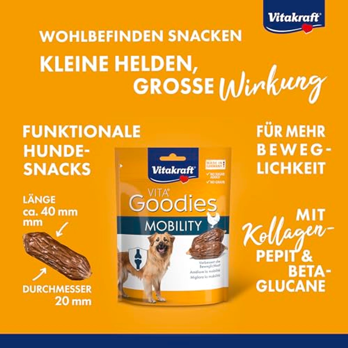 Vitakraft Goodies Mobility hondensnack 1 x 60 g - 6-pack