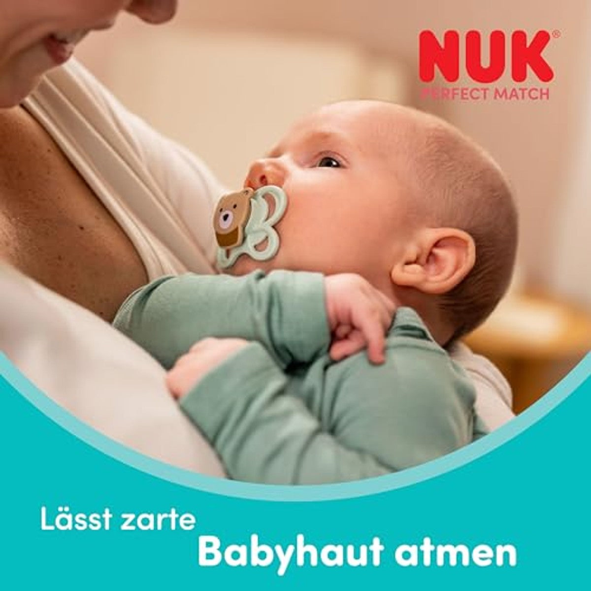 NUK Perfect Match Air Fopspeen 0-6 maanden vos/beer 2 stuks – NUK