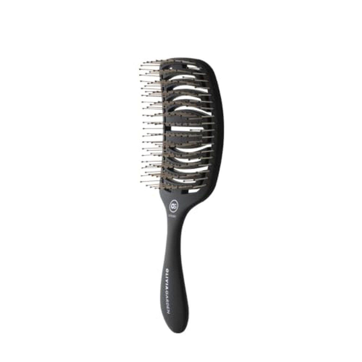Olivia Garden Essential Care Flex Dik Haarborstel, Mat Zwart - 3-pack